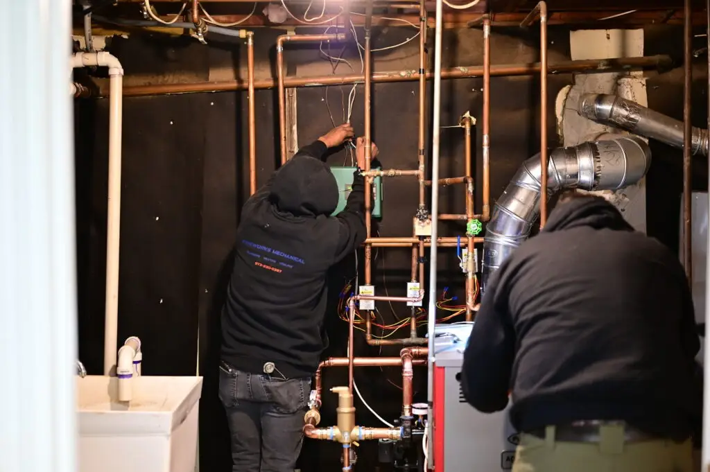 Wiring for a new boiler install